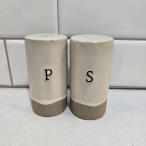 Elegant Hearth and Hand Cream and Tan Salt and Pepper Shakers